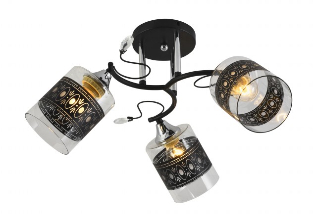 МС-XA1378B/3 BK+CR (6) светильник потолочный