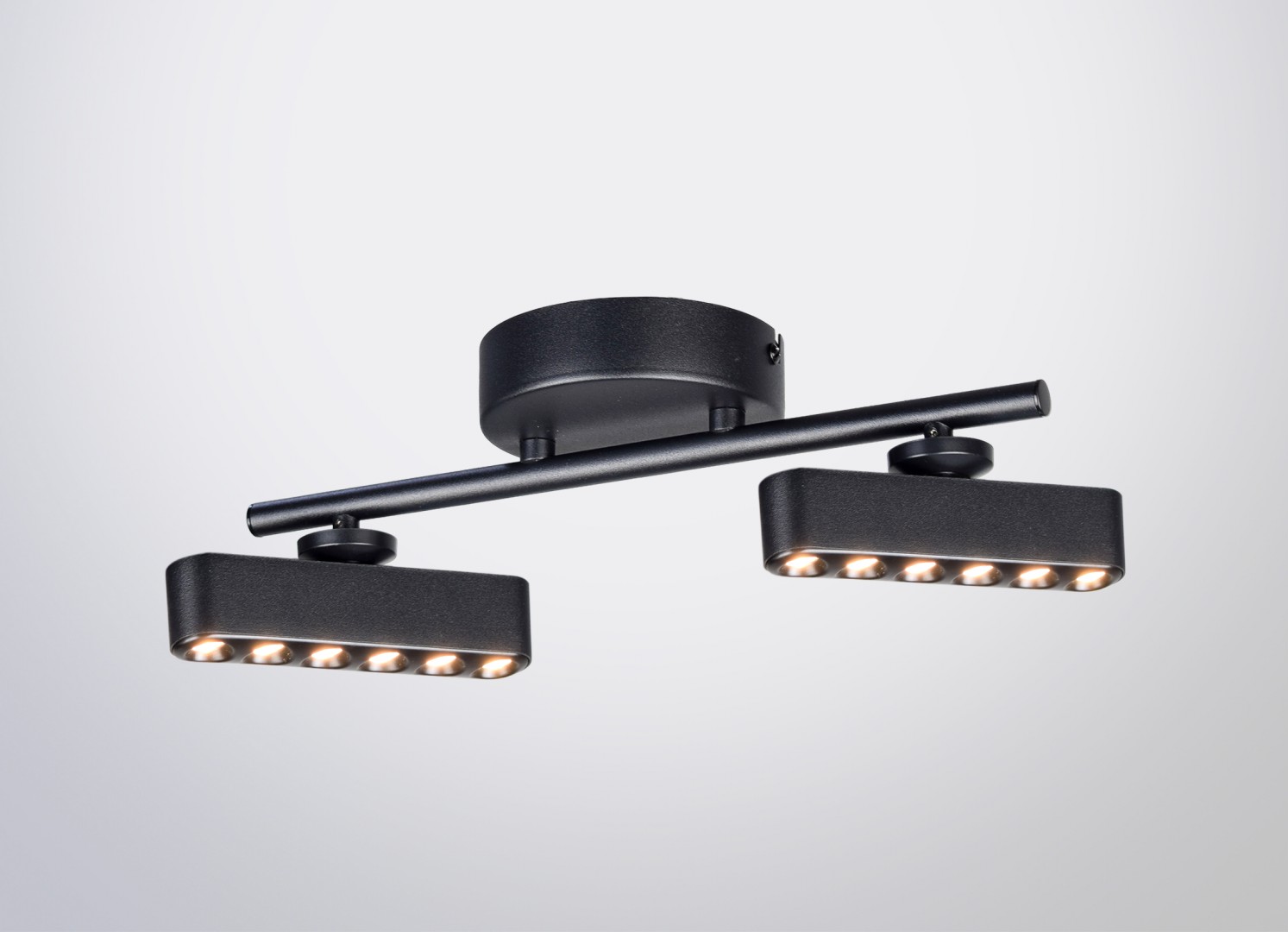 T2L-S5 BK Led 3000*4000*6500K встроен ручной блок переключения на корпусе, 12W+линзы,размер: 366*100