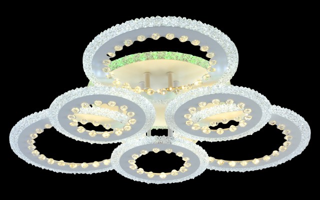 МС-LI8451С/3+3  WH (RGB) Led 130W+4W 3000K+4000K+6500K диммер (1) светильник потолочный
