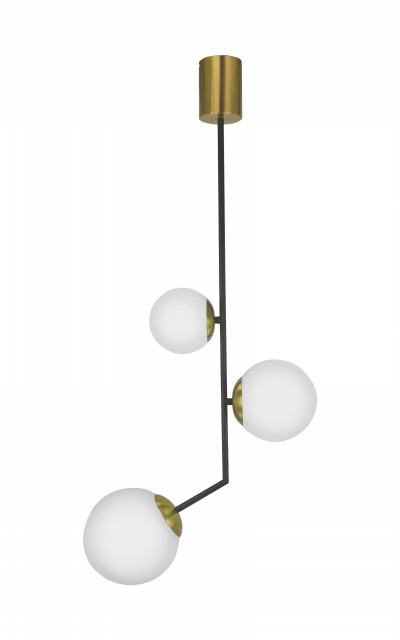 Х20628/3 BK+BRASS (1) светильник потолочный
