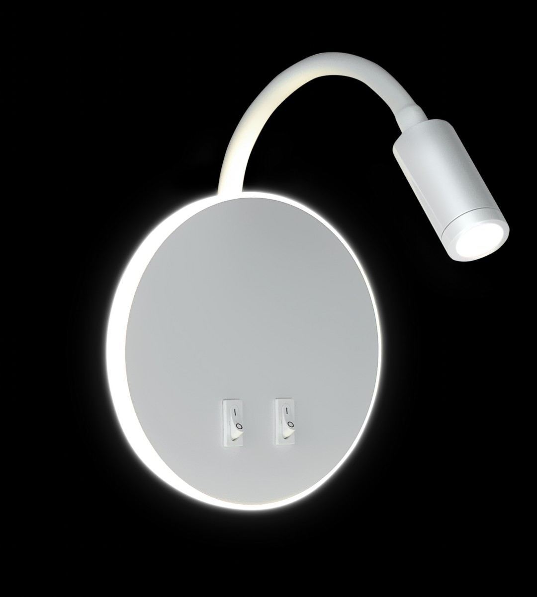 KL-RDL043 WH Led 9+3W 4000K Размер: D14см (40) светильник настенный