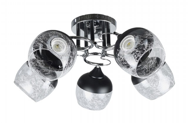 Д-W3025/5 CR+BK (4) светильник потолочный