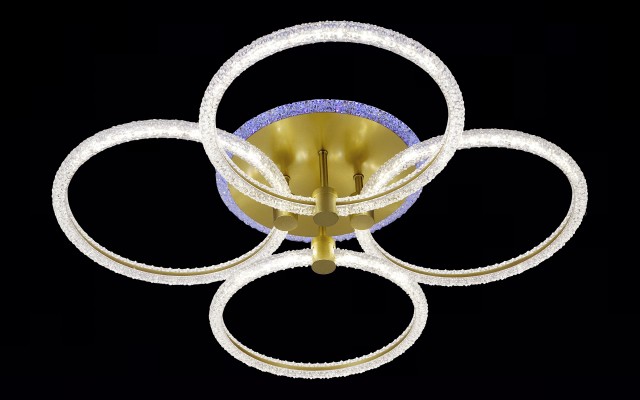 МС-XI3600B/4 MATT GOLD (RGB) Led 68W+4W 3000K+4000K+6500K диммер (1) светильник потолочный