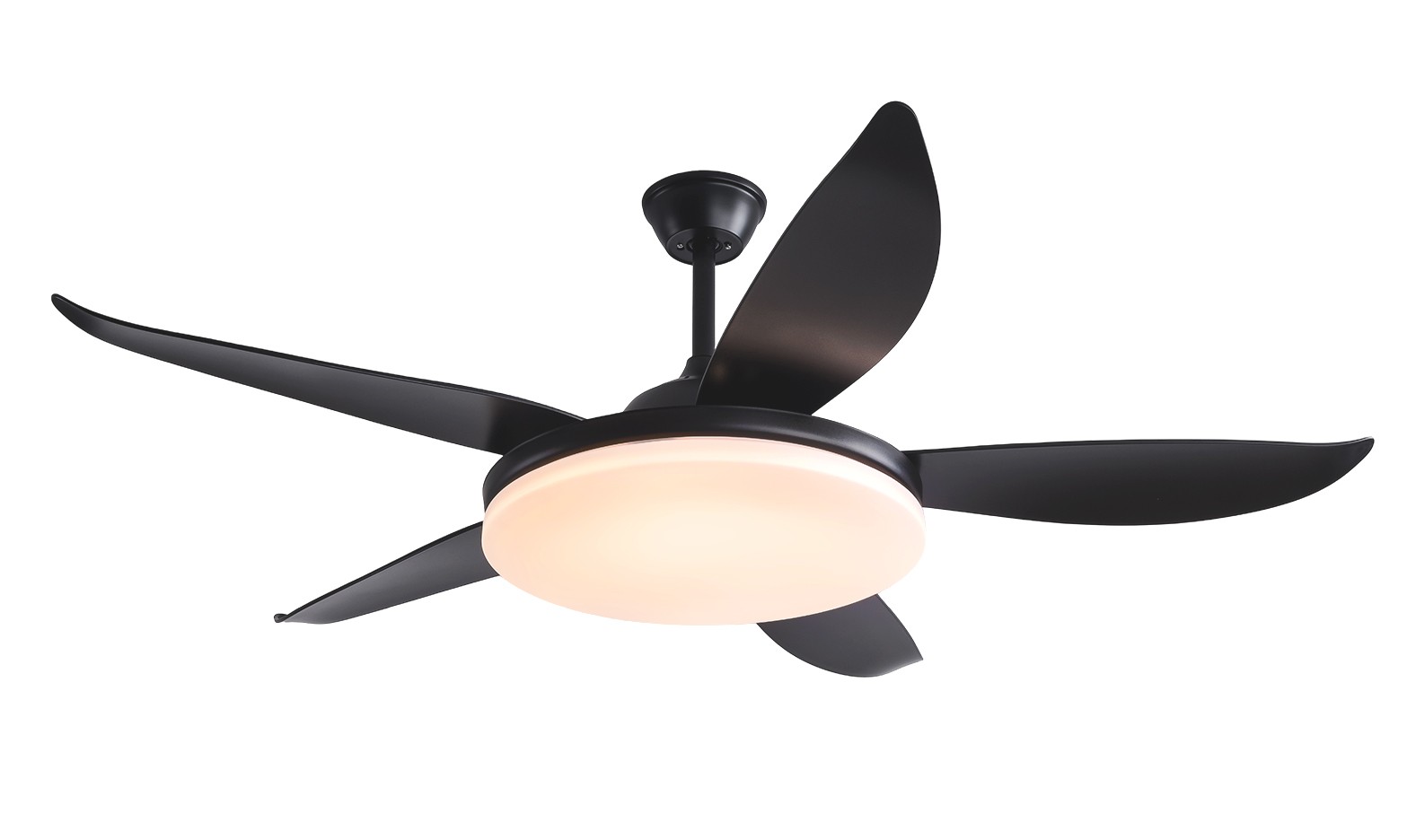 ZY1011-6 Black, D132*H45см, мотор медный 40W, 6 скоростей, пульт управления, LED 48W 3 цвета (1) вен