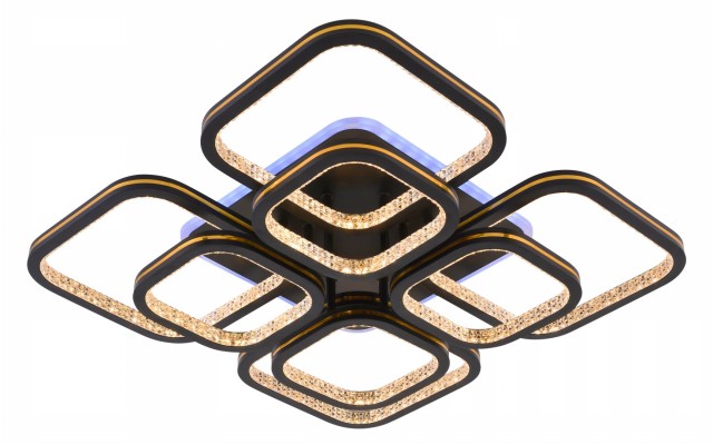 МС-DK6013C/4+4B BK+GOLD STRIP (RGB) Led 136W+6W 3000K+4000K+6500K диммер (1) светильник потолочный