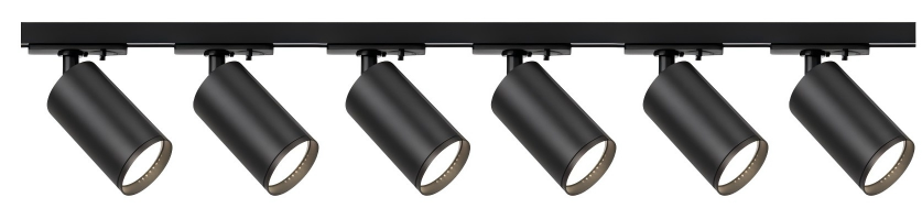Комплект трековой системы MS-TR56-GU10 BK-SET-6 (3 шинопровода + 6 светильника +4 коннектора)