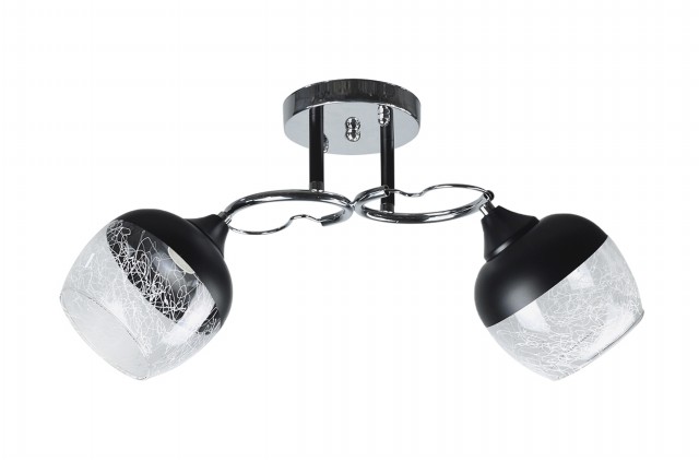 Д-W3025/2 CR+BK (10) светильник потолочный