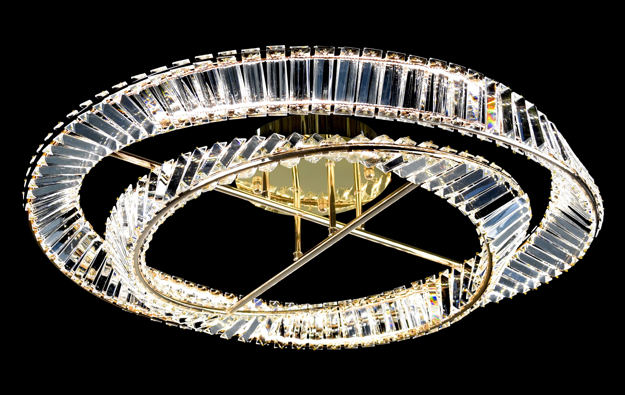 AD6307-60+80 FGD Led 3000+6000K, 176W, диммер, хрусталь, размер: D800*H220мм (1) светильник потолочн