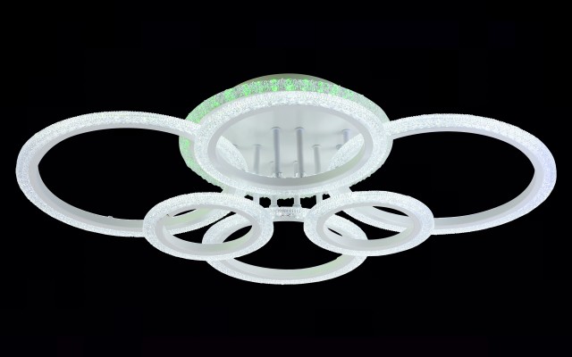 МС-LI8429/6 WH (RGB) Led 79W+5W 3000K+4000K+6500K диммер (1) светильник потолочный