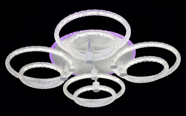 МС-XI3600D/4+4 WH (RGB) Led 112W+6W 3000K+4000K+6500K диммер (1) светильник потолочный