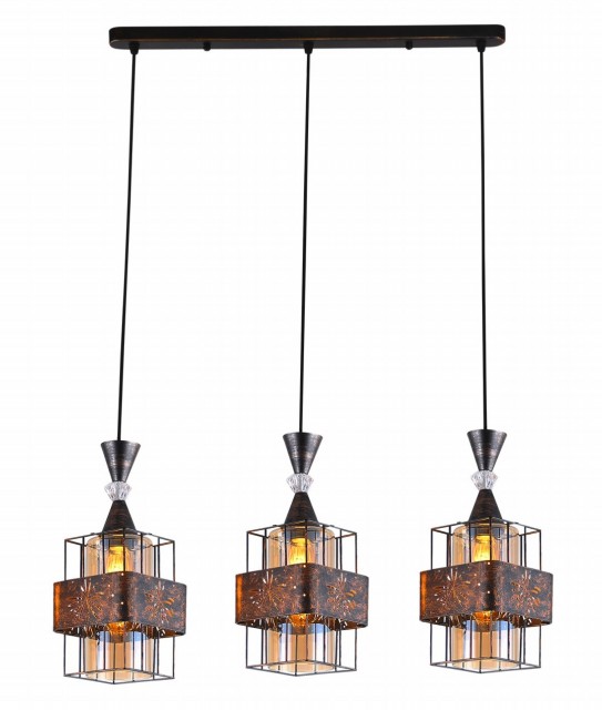 МС-XA3129/3B BK+PATINA GOLD (2) светильник потолочный