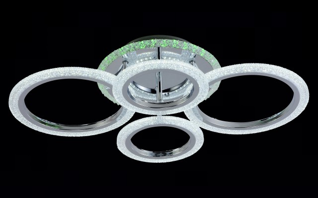 МС-LI8429/4 CR (RGB) Led 43W+4W 3000K+4000K+6500K диммер (1) светильник потолочный