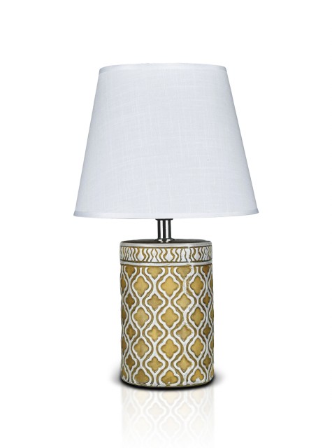 К-EA019 Ancient+White shade H33см (24) светильник настольный