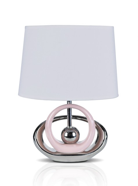 Д-JM2564 White+Sliver+Pink, размер: 280*195*370мм (6) светильник настольный