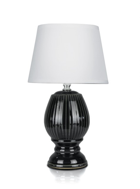 А-LE566 Black+WT абажур, размер: 200*200*340мм (24) светильник настольный