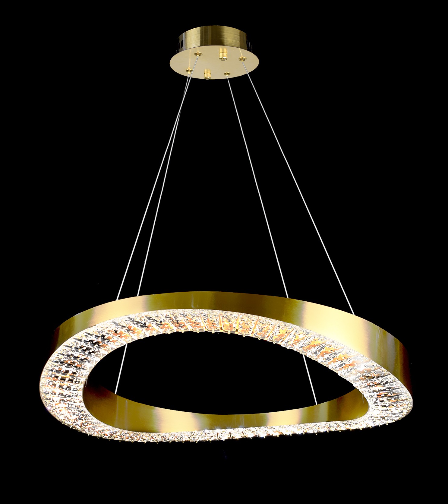 6320-700 GAB Led 3000+6000K, 58W, диммер, хрусталь, размер: D700*H1500мм (1) светильник потолочный