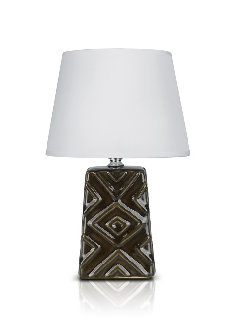 А-LE512 Brown+White абажур, размер: 200*200*300мм (24) светильник настольный
