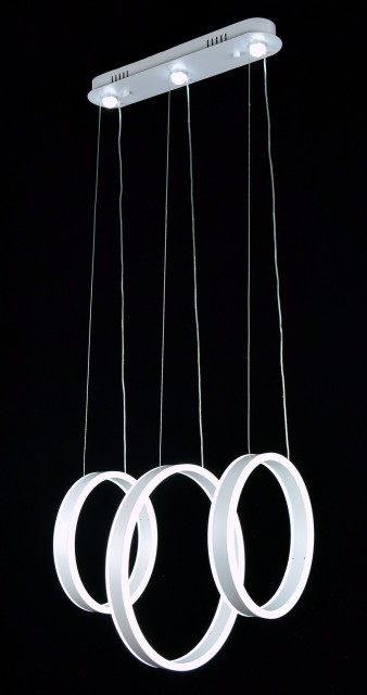 Б7117/3 WT D300мм+D400мм+D300мм Led 252W 3000K+4000K+6500K диммер (1) светильник потолочный