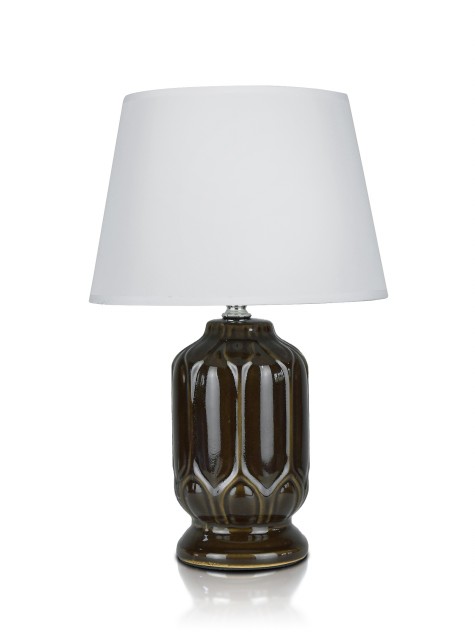 А-LE768 Brown+White абажур, размер: 230*230*360мм (16) светильник настольный