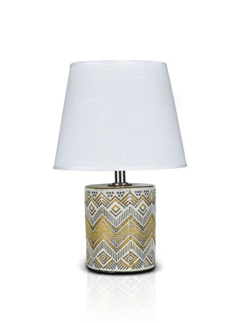 К-EA014 Ancient+White shade H27см (36) светильник настольный
