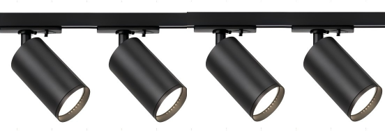 Комплект трековой системы MS-TR54-GU10 BK-SET-4 (2 шинопровода + 4 светильника +2 коннектора)