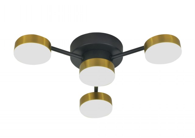 Х20601/4 BK+BRASS LED48W 3000-4000-6000K Dimmer (5) светильник потолочный