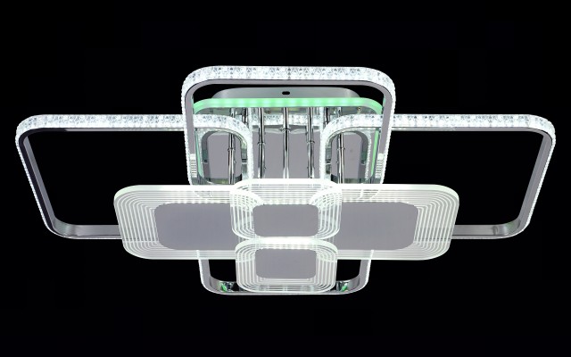 МС-DK5888/8 CR (RGB) Led 139W+6W 3000K+4000K+6500K диммер (1) светильник потолочный