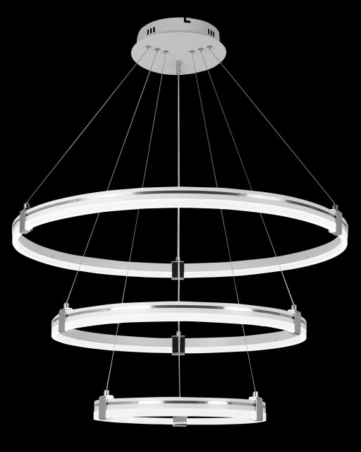 МС-DK6043/3 WH+CR Led 122W 3000K+4000K+6500K диммер (1) светильник потолочный