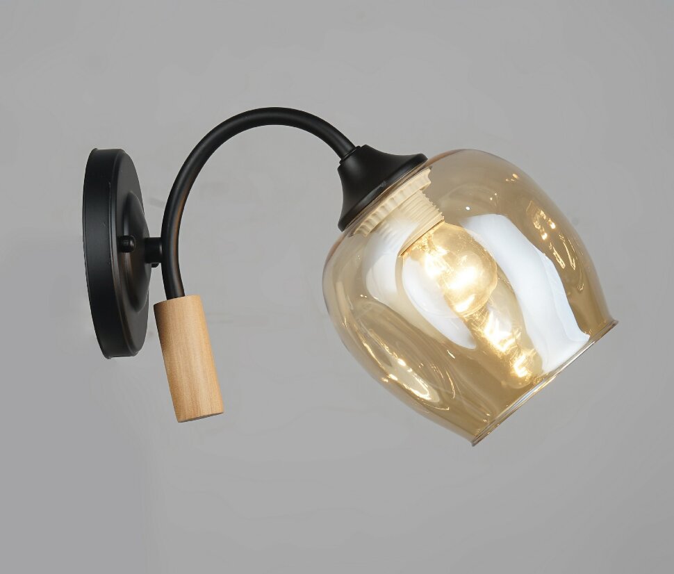 ВР-N3608/1W BK+Pine (20) светильник настенный