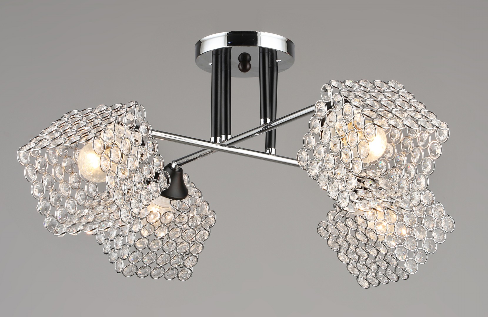 ВР-K2453/4 CH+BK D560*H260мм (4) светильник потолочный