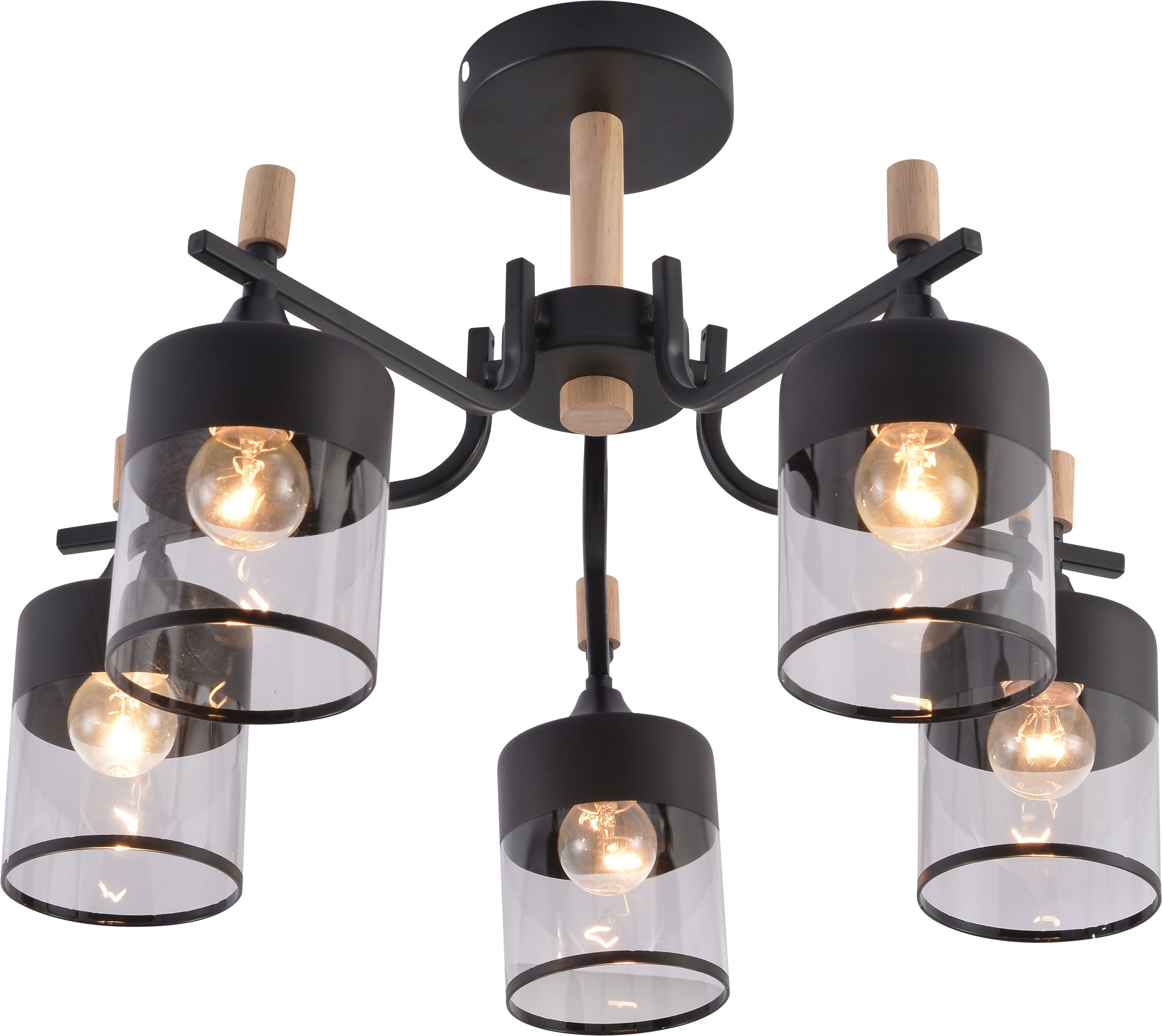Люстра потолочная MS-2662B-5 BK+WD