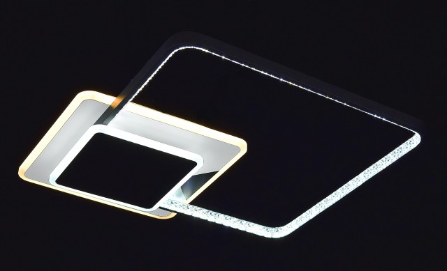 МС-C7035/520B WH+BK Led 128W 3000K+4000K+6500K диммер (1) светильник потолочный