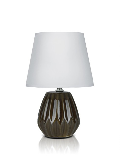 А-LE514 Brown+White абажур, размер: 180*180*280мм (24) светильник настольный