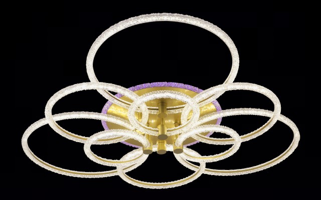 МС-XI3600C/9 MATT FGD (RGB) Led 158W+6W 3000K+4000K+6500K диммер (1) светильник потолочный