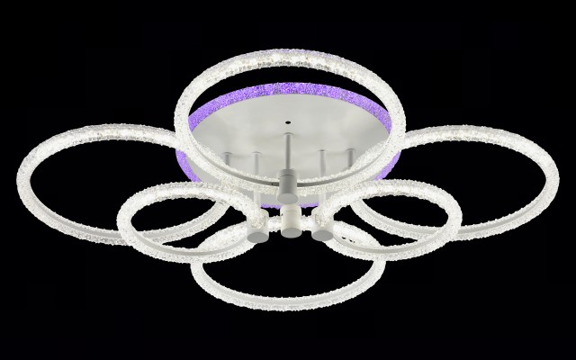 МС-XI3600C/6 WH (RGB) Led 90W+5W 3000K+4000K+6500K диммер (1) светильник потолочный
