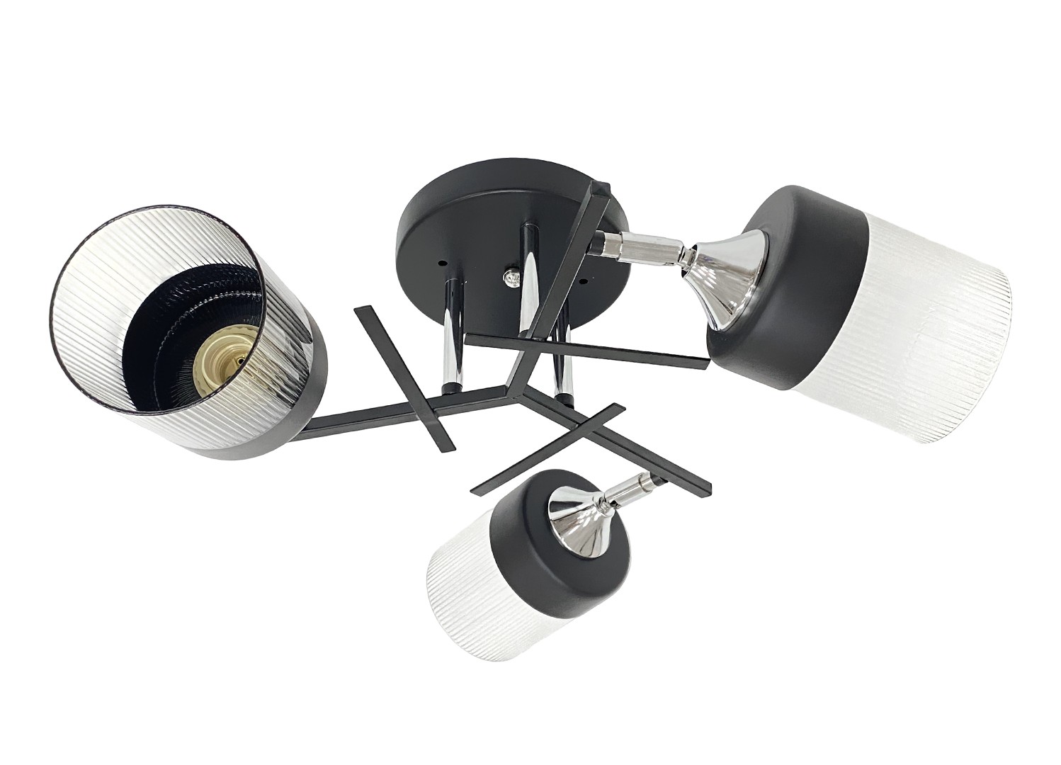 ДС2370B/3 BK+CR (4) светильник потолочный