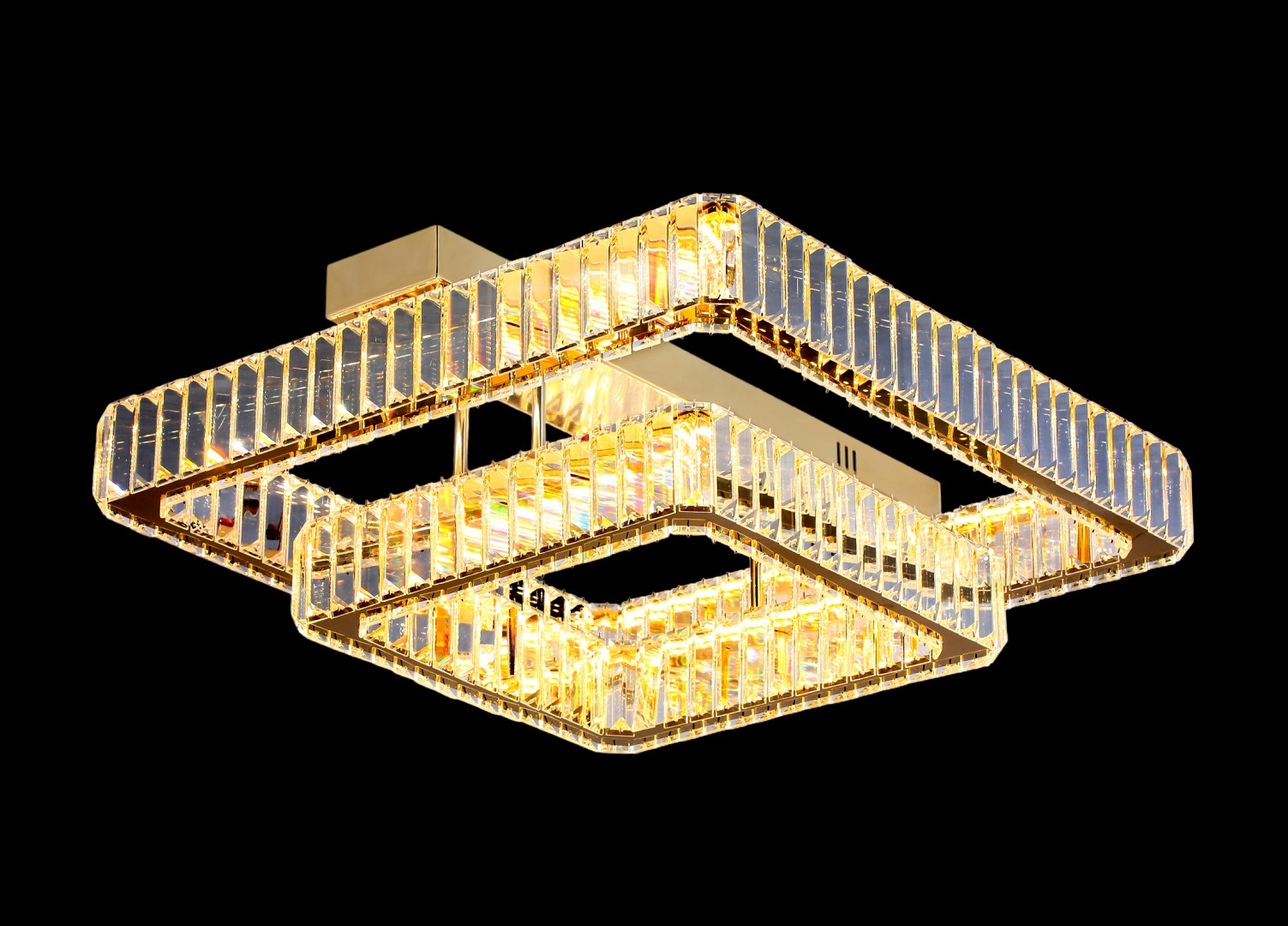 БЖ522/600+400*2 GD Led 3000+4000+6500K, 312W, диммер, хрусталь К9, размер: 600+400*H210мм (1) светил