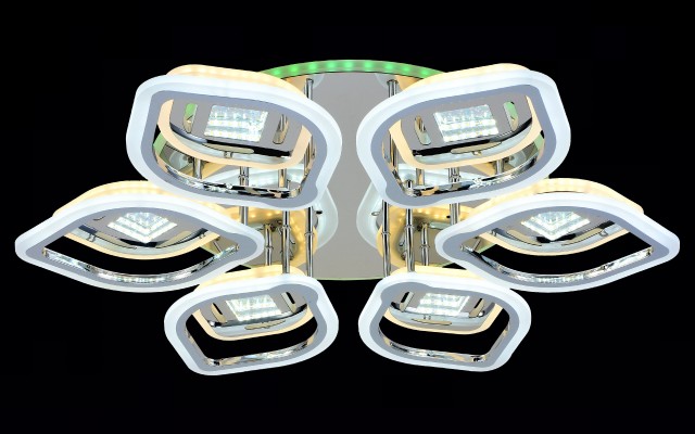 МС-LI8441C/6+6B CR (RGB) Led 180W+8W 3000K+4000K+6500K диммер (1) светильник потолочный
