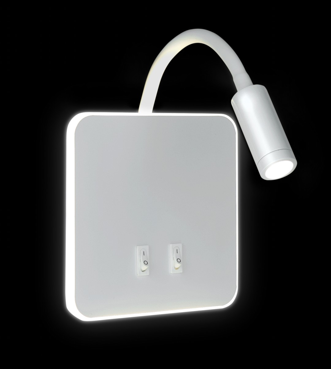 KL-RDL044 WH Led 9+3W 4000K Размер: 15*15*13см (40) светильник настенный