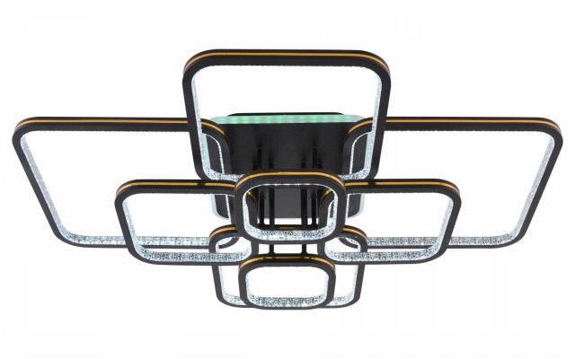 МС-DK6014/8 BK+GOLD STRIP (RGB) Led 180W+6W 3000K+4000K+6500K диммер (1) светильник потолочный