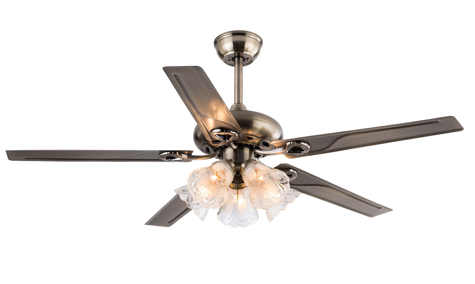 ZY1232-5 Bronze, D132*H50см, мотор медный 35W, 6 скоростей, пульт управления (1) вентилятор потолочн