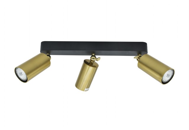Х20644-3 BK+BRASS GU10 (5) светильник потолочный