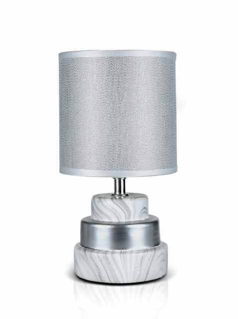 В-HS8480 silver+white shade, размер: 130*130*240мм (24) светильник настольный