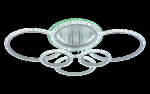 МС-LI8447C/6 WH (RGB) Led 79W+5W 3000K+4000K+6500K диммер (1) светильник потолочный