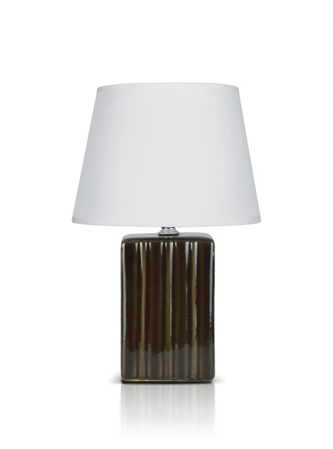 А-LE486 Brown+White абажур, размер: 200*200*300мм (24) светильник настольный