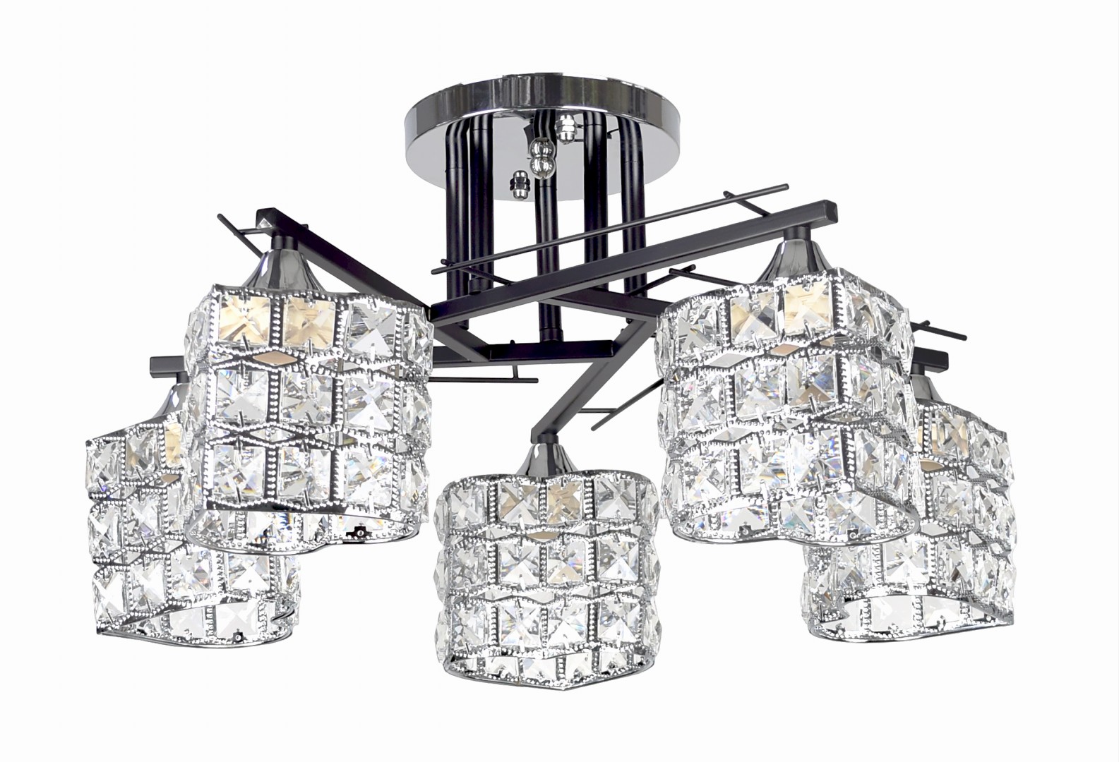 ДС91039B/5 BLK+CR (4) светильник потолочный