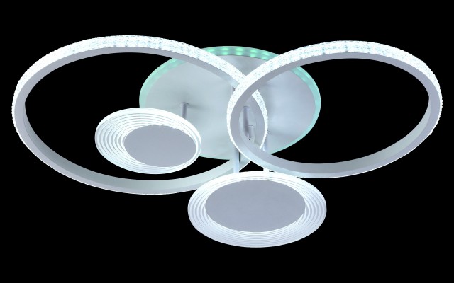 МС-DK5884/4 WH (RGB) Led 64W+5W 3000K+4000K+6500K диммер (1) светильник потолочный