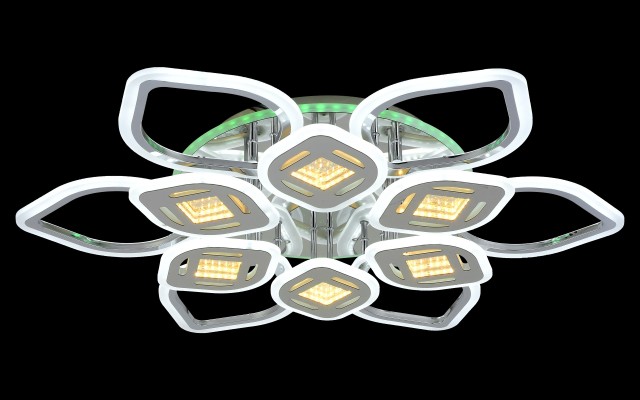 МС-LI8441C/6+6A CR (RGB) Led 180W+8W 3000K+4000K+6500K диммер (1) светильник потолочный