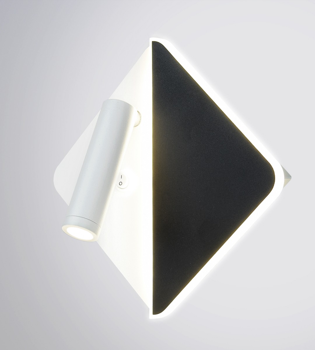 KL-RDL042 WH+BK Led 6+1W 4000K Размер: 18*18*7,5см (40) светильник настенный