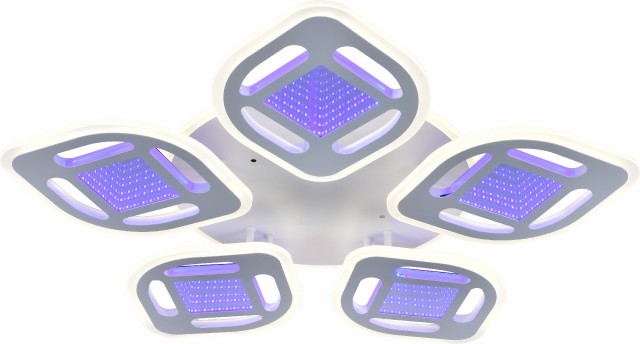 МС-LI8886/5A WH (BL+YL) Led 160W+70W 3000K+4000K+6500K диммер (1) светильник потолочный